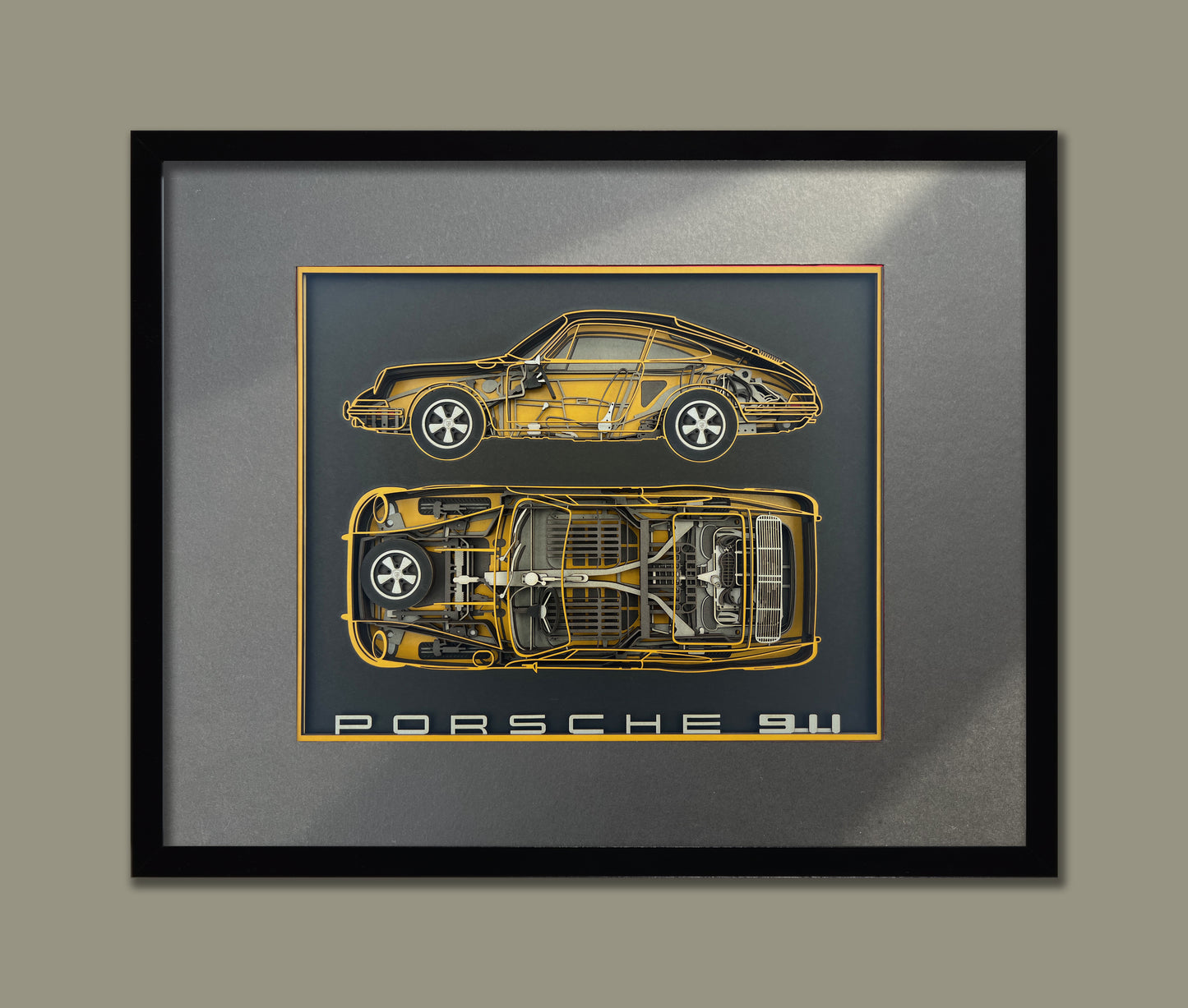 001 PORSCHE 911, multi layered picture