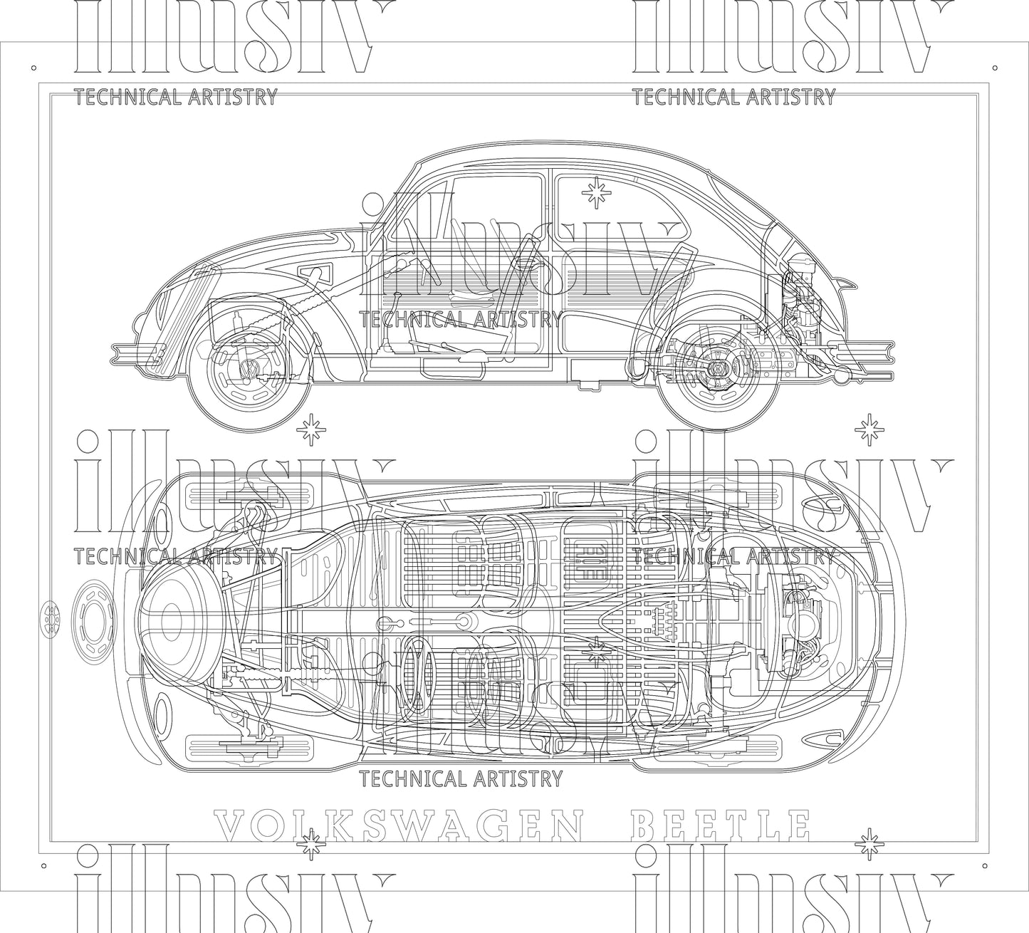 005 VW BEETLE, multi layered picture
