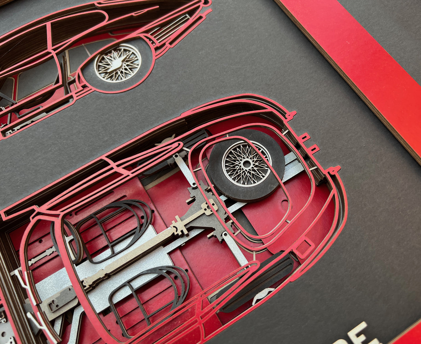 002 JAGUAR E-TYPE, multi layered picture