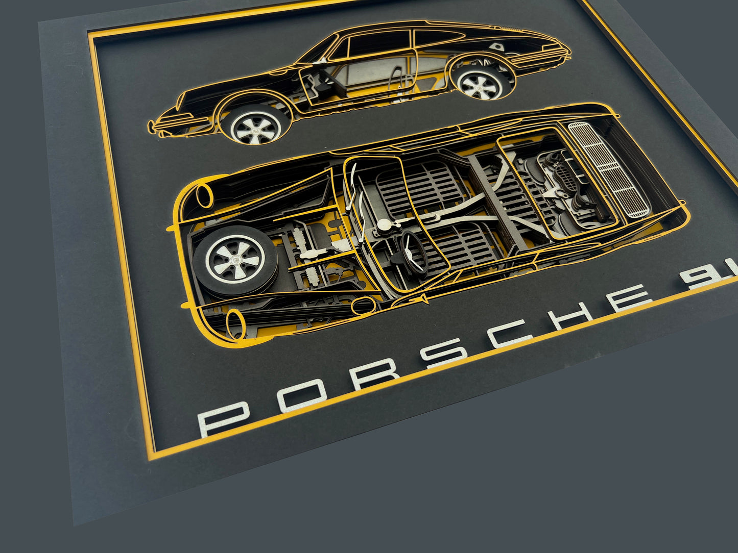001 PORSCHE 911, multi layered picture