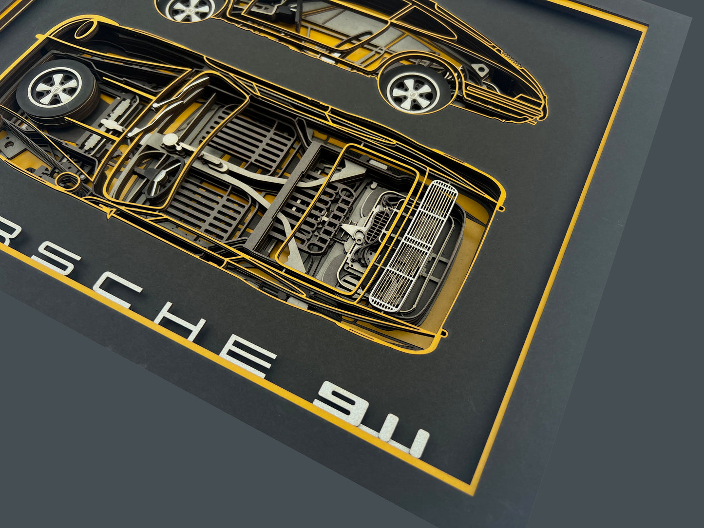 001 PORSCHE 911, multi layered picture