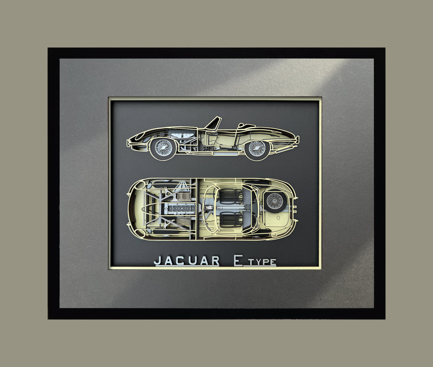 004 JAGUAR E-TYPE ROADSTER, multi layered picture