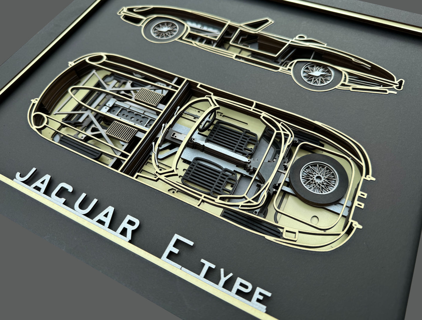 004 JAGUAR E-TYPE ROADSTER, multi layered picture