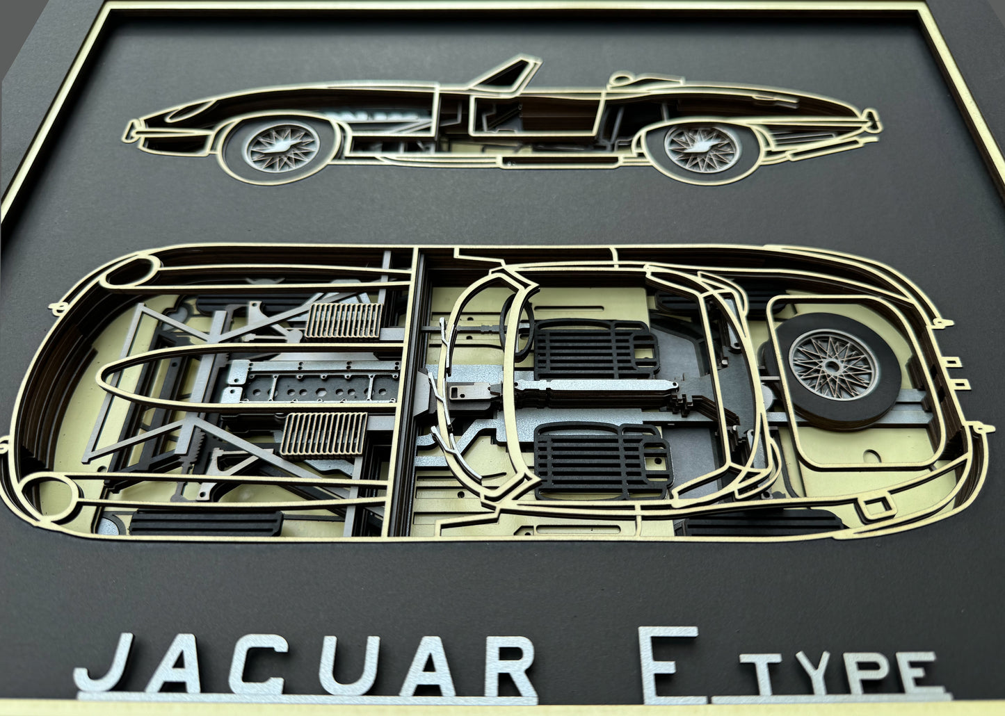 004 JAGUAR E-TYPE ROADSTER, multi layered picture